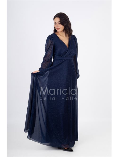 abito manica lunga glitter MARICLA ELEGANCE | FI7219BLU